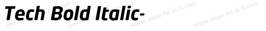 Tech Bold Italic字体转换